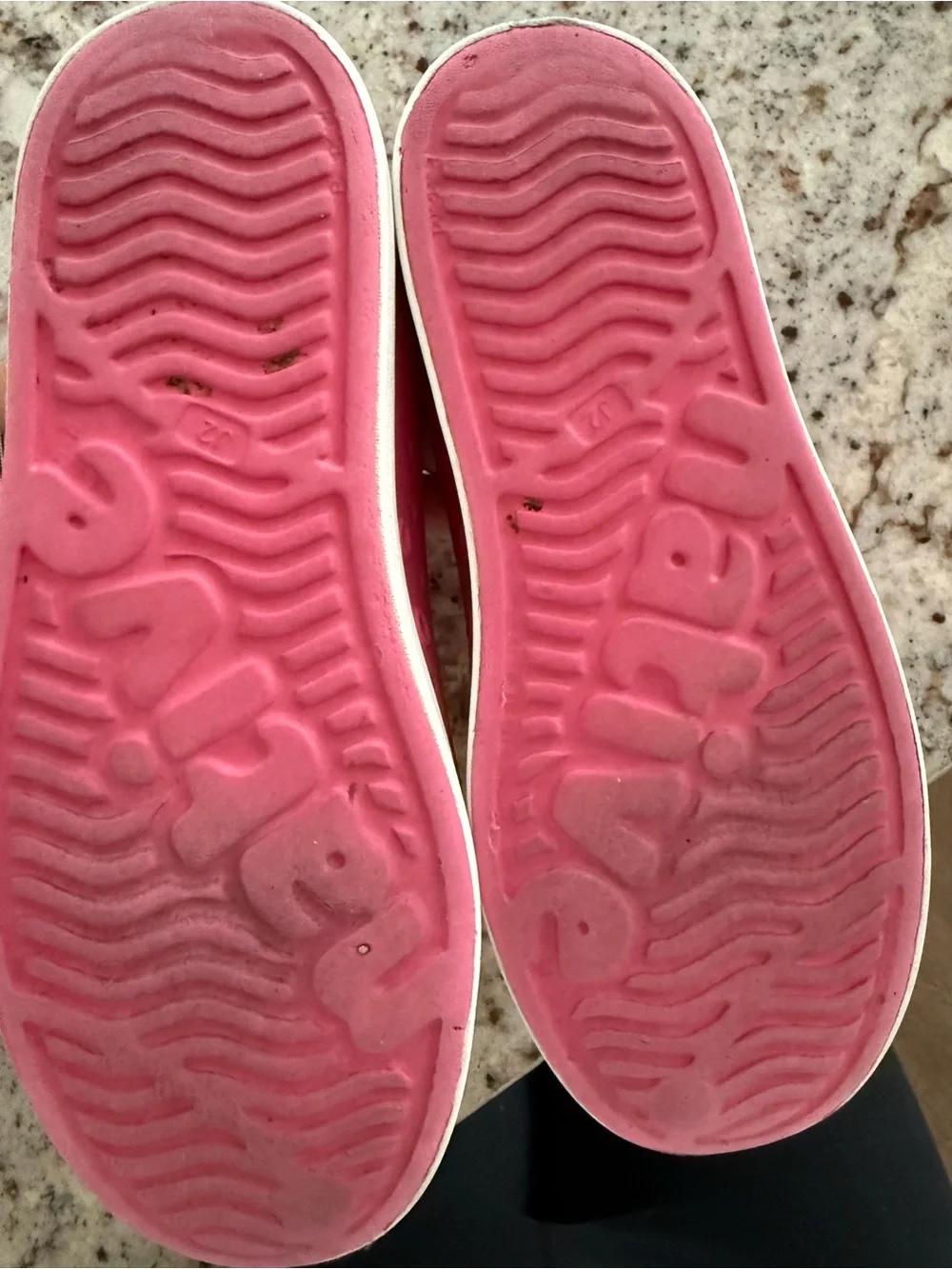 Native Kids Water Slip-On Shoes in Bright Pink with White Toe